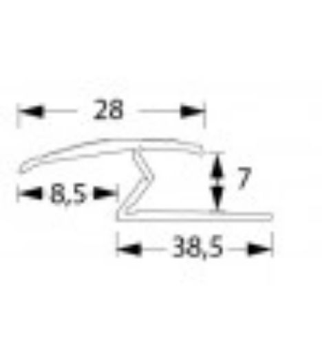 Billede af Overg.Z profil 28mm GULD